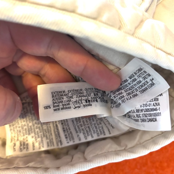 Zara oversized ecru off white lyocell and cotton quilted puffer vest NWT - Picture 9 of 13